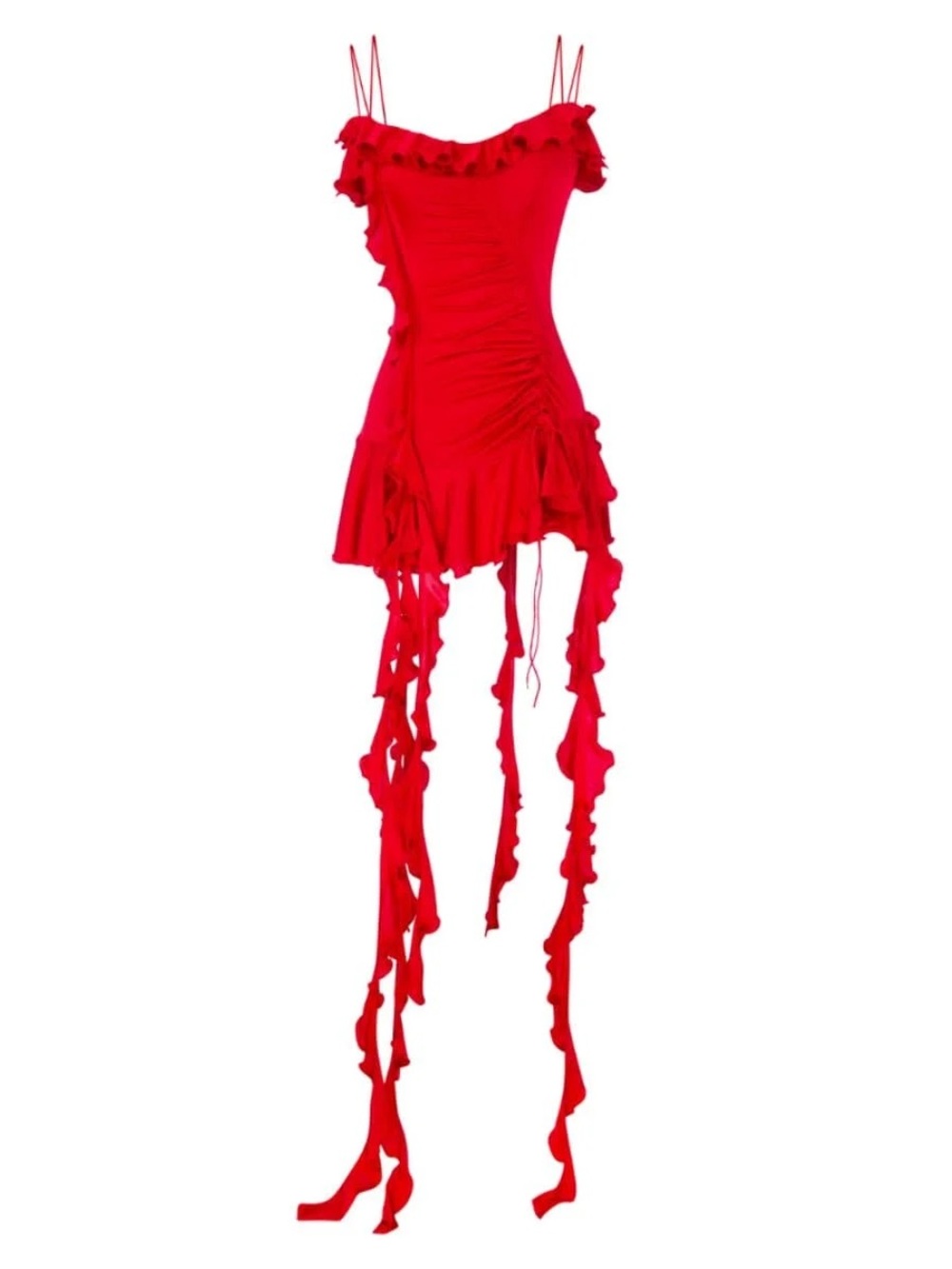 Sudi Etuz Jersey Dress with Ruffles